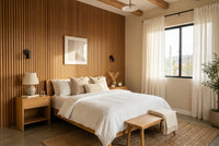 Bedroom Feature Wall — Wood Slat Wall Package
