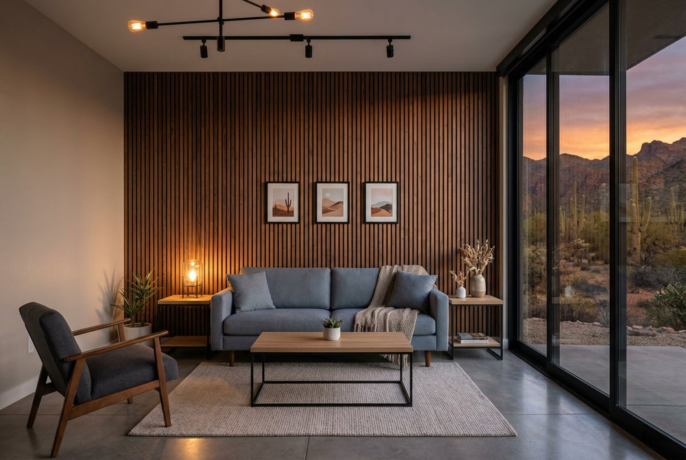 Living Room Wall Large — Wood Slat Wall Package