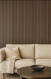Wood Slat Wall Black Walnut Wood Slat Wall Panel – 8’ x 2’