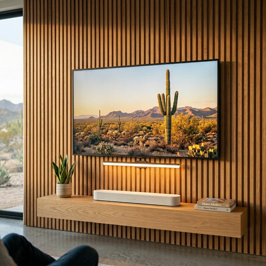 Behind the TV — Wood Slat Wall Package