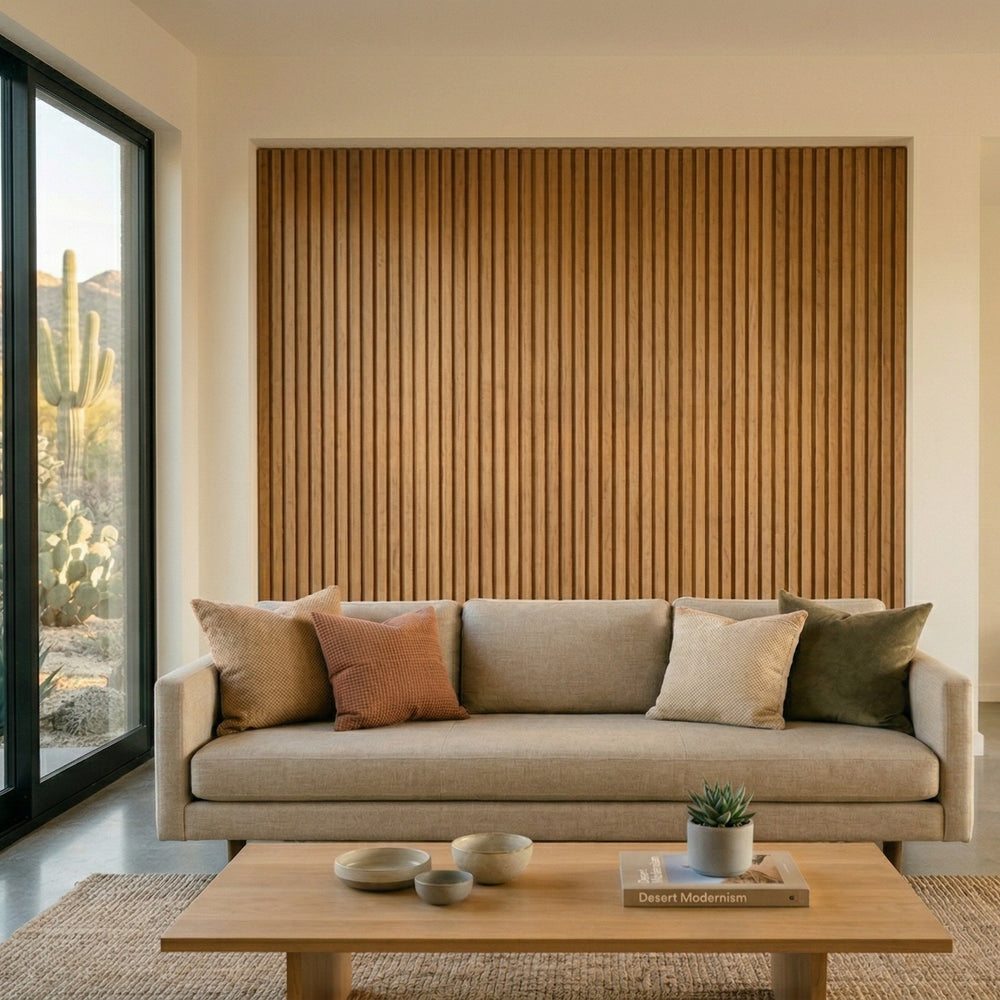 Living Room Small — Wood Slat Wall Package