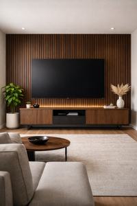 Behind the TV — Wood Slat Wall Package